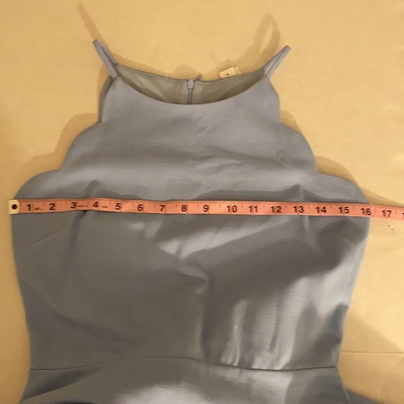 AQUA | Baby Blue Scalloped Hem Dress - Picture 8 of 10